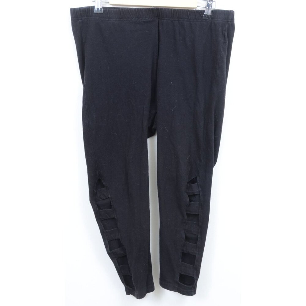 Torrid PLUS Size 2X Side Cutout Cotton Black Legging Athleisure Workout Pant